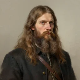 soviet era art of man with long hair and beardn featured on artstation
