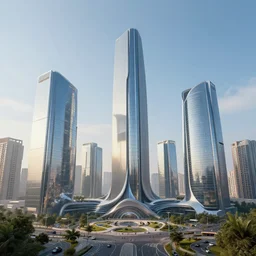 futuristic buildings, city, in liberland