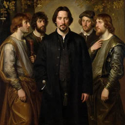 a beautiful painting of keanu reeves by john everett millais and dante gabriel rossetti and john collier and john william waterhouse, pre - raphaelite, detailed, trending on artstation, hd, masterpiece
