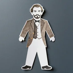 a paper doll cut out and dress up from the 1 9 8 0's featuring lenin.