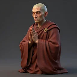 the praying monk, trending on artstation, high detailed, 8 k