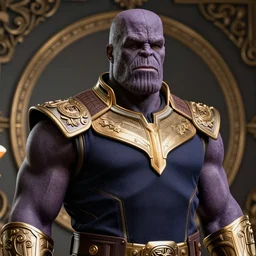 kanye west as thanos, Cinematic, Portrait, Ultra-HD, Beautiful Lighting, insanely detailed and intricate, hypermaximalist, elegant, ornate, hyper realistic, super detailed