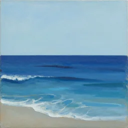a simple abstract expressionist painting of the ocean, sea