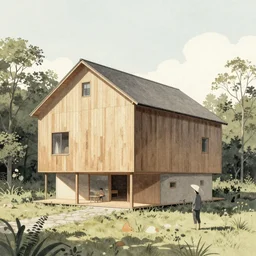 house by kengo kuma, illustration by chiara bautista, james jean
