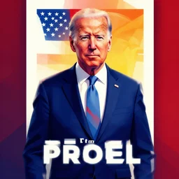 the mogul, joe biden is united states president donald trump, 8 0's movie poster, theatrical poster, vibrant fan art, digital art, trending on artstation, minimalist