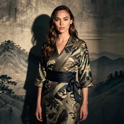 gal gadot, japanese print