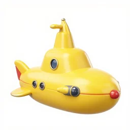 yellow submarine in the style of lisa frank