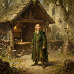 an elf in a tavern that looks like it's from lord of the rings and bazaar, painting by raphael lacoste, ultrawide angle, f 1 6, golden ratio, f 3 2, well composed, cohesive