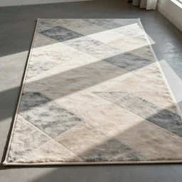 Soft and fresh color geometric pattern carpet