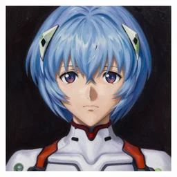 portrait of evangelion's rei ayanami, finely detailed features, perfect art, gapmoe yandere grimdark, trending on pixiv fanbox, painted by makoto shinkai takashi takeuchi studio ghibli, akihiko yoshida, trending on artstation, oil on canvas, digital art
