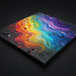 colorful black, 3 d, unreal engine, 8 k, top view, realistic, super detail, art station, panorama, masterpiece, a painting