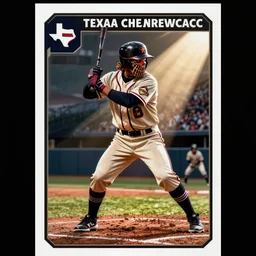 baseball card of leatherface from texas chainsaw massacre on the field