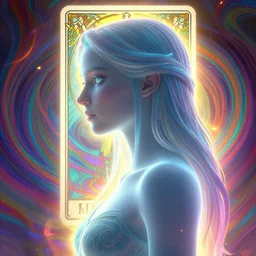 side portrait, imogen poots, necromancer!, gloomhaven, soft, smooth, luminescent, art nouveau tarot, backlit glow, colorful swirly ripples, gaudy colors, aesthetic octane render, unreal engine, 8 k, by greg manchess, huang guangjian, gil elvgren, sachin teng, greg rutkowski, jesper ejsing, rhads, ilya kuvshinov, cushart krenz