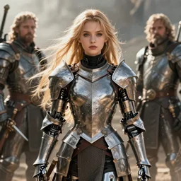 detailed ultrarealistic photography front medium shot of templar knight paladin girl, fantasy, anime, postapocalyptic, cyberpunk cyborg, leyendecker, norman rockwell, greg rutkowski, artstation cinematic, vray game of thrones, lord of the rings, starwars