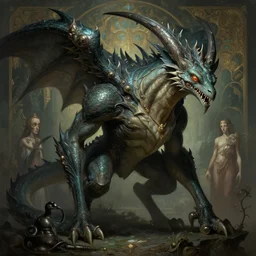kobold foreteller, physically accurate, moody dynamic lighting, very very intricate, very very elegant, highly detailed, digital painting, artstation, HR GIGER, Hieronymus Bosch, Francis Bacon, concept art, smooth, very beautiful, sharp focus, illustration, art by artgerm and greg rutkowski and alphonse mucha
