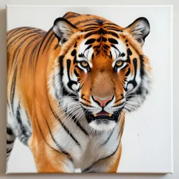 tiger, painting on canvas, watedrops, acrylic painting, acrylic pouring, painting, influencer, artstation - h 8 0 0