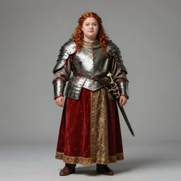ultrarealistic photo of medieval chubby beautiful medieval guard girl, full body, rule of thirds, conceptart, saturated colors, cinematic, greg rutkowski, brom, james gurney, mignola, craig mullins, artstation, cgsociety