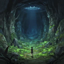 made in abyss anime underground landscape art, anime key visual