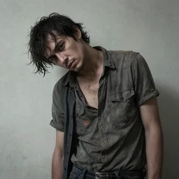 photograph of a kind decaying man
