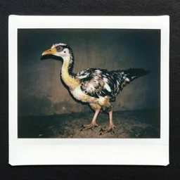 polaroid of a feathered dinosaur - n 4