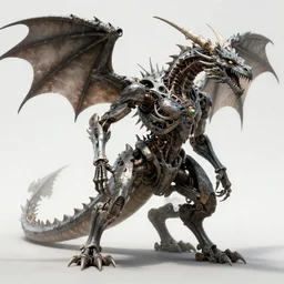cyborg dragon, concept art, incredibly detailed, biomechanical, H.R. Giger, 4k