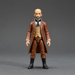 plastic action figure from the broadway musical hamilton, wide shot, studio lighting, high resolution product photography