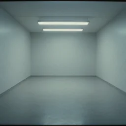 Liminal space, sterile, photorealism, VHS footage