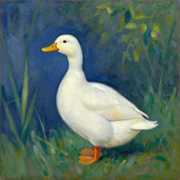 a duck on the prowl oil painting Marc Chagall