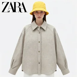 a zara shirt with a fancy texture, model using yellow hat, art by artgem lau and woo, concept