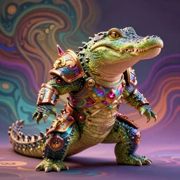 An anthropomorphic alligator wearing magical infused armor, battle stance, intricate artwork by Tooth Wu and greg rutkowski and artgerm, cinematic, hyper realism, high detail, octane render, unreal engine, 8k, Vibrant colors, Smooth gradients, High contrast, depth of field, aperture f2.8