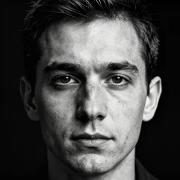 a close up portrait a very ordinary person, facing front, by Victor Vasarely, high contrast, anatomically correct, beautiful perfect face, sharp focus, Highly Detailed, Cinematic Lighting, 8k, HD