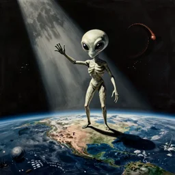 alien landing on earth, dali, andre breton, yves tanguy