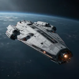 Long shot perspective of a Leviathan Spaceship by markus vogt, cinematic angle, cinematic lighting, ominous atmosphere, alien planet, artstation