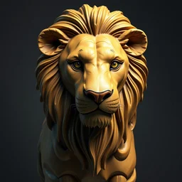 3 d cell shaded portrait painting of cute lion statue, 3 d cell shaded cubism, in the style of picasso 3 d cell shaded, elegant, highly detailed, artstation, art by picasso 3 d cell shaded unreal engine