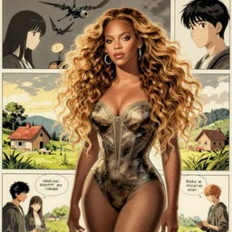 un dia de paz! beyonce, arte koto no ha no niwa, makoto shinkai, moebius, milo manara, hugo pratt, french comic art, semi - realistic anime, portrait, beautiful face, symmetrical face, trending on pixiv, detailed, clean lines, sharp lines, crisp lines, award winning illustration, masterpiece, 4 k