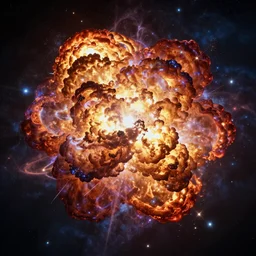 a cosmic explosion of a distant star cosmos Unreal engine 8k hyperrealism