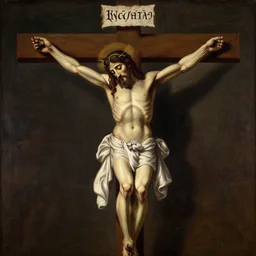 portrait of jesus christ on the cross, by nicola samori, painting, 8 k, high detail