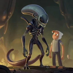 a terriyfying alien designed by wayne barlowe and jim burns, animated by pixar