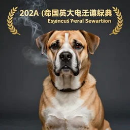 a picture of a dog smoking, studio lighting, realistic, award winning photo, detailed