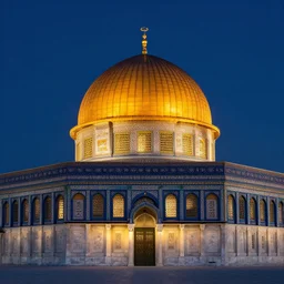 dome of the rock, by professional photographer, night sky