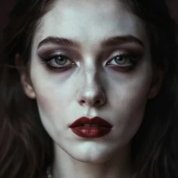 candid photography, close up portrait, goddess of death, by anne stokes, photorealism, highly detailed, uhd