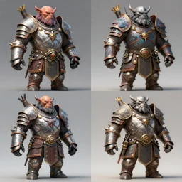 different views of orcs in armour, colourful intricate!! concept art by senior character artist, trending on artstation, artstation hd, full body dynamic lighting character render