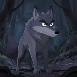a werewolf, illustration, thriller atmosphere, pixar style, by tristan eaton stanley artgerm and tom bagshaw