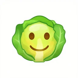 cabbage logo in emoji style