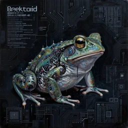 toads, big toad, mechanical, technical, abstract, acrylic, oil, circuit board, computers, vektroid album cover, vectors, drips, dimensions, breakcore, leaks, glitches, frogs, amphibians, geometry, data, datamosh, motherboard, minimal, code, cybernetic, painting, dark, eerie, cyber