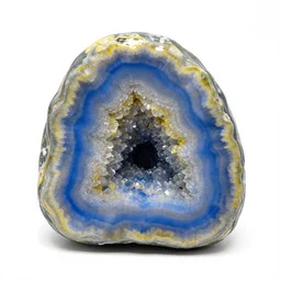 beautiful blue and yellow crystal geode!