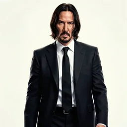 John wick in 70s movie poster,