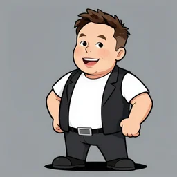 elon musk, cartoon, Big Pimpin' Style