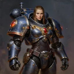 character portrait cyberpunk starcraft terran warhammer 4 0 k space marine tech priest warrior princess ( ( ( ( ( ( ( ( totally definitely not negative no not mona lisa inspired ) ) ) ) ) ) ), character design, painting by gaston bussiere, katsuya terada, frank frazetta, tom of finland, trending on artstation