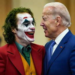 the joker laughing at biden